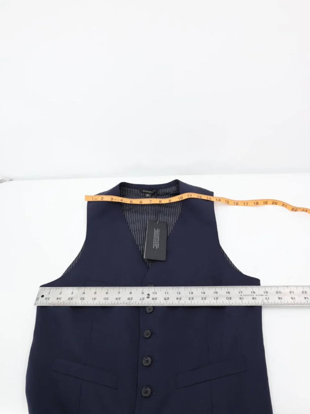 NWT Banana Republic Suit Vest Mens 38R Marzotto Wool Blend Waistcoat Blue gilet